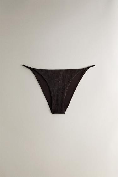 BIKINITRUSSER MED CREPE - mørk brun fra Zara - Billede 0