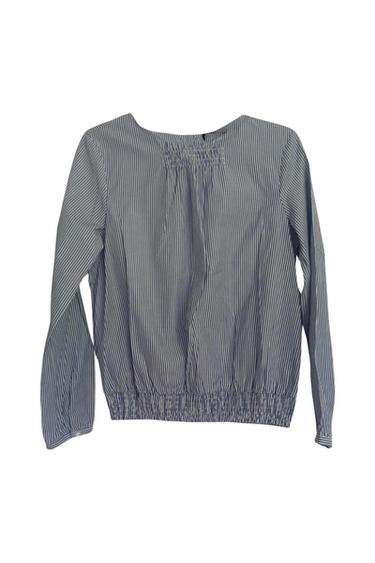 STRIPED BLUE/WHITE BLOUSE