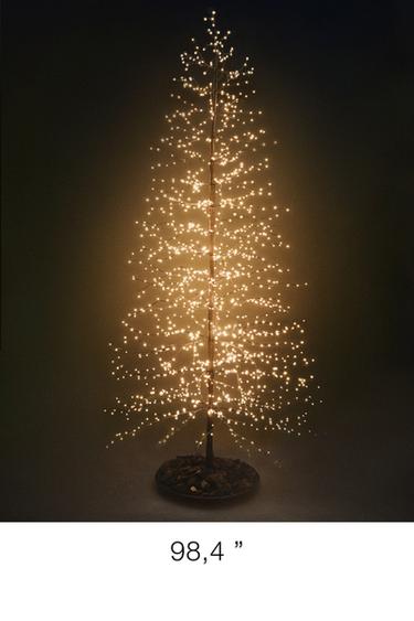 Zara LED LIGHT CHRISTMAS TREE (98.4") - Brown