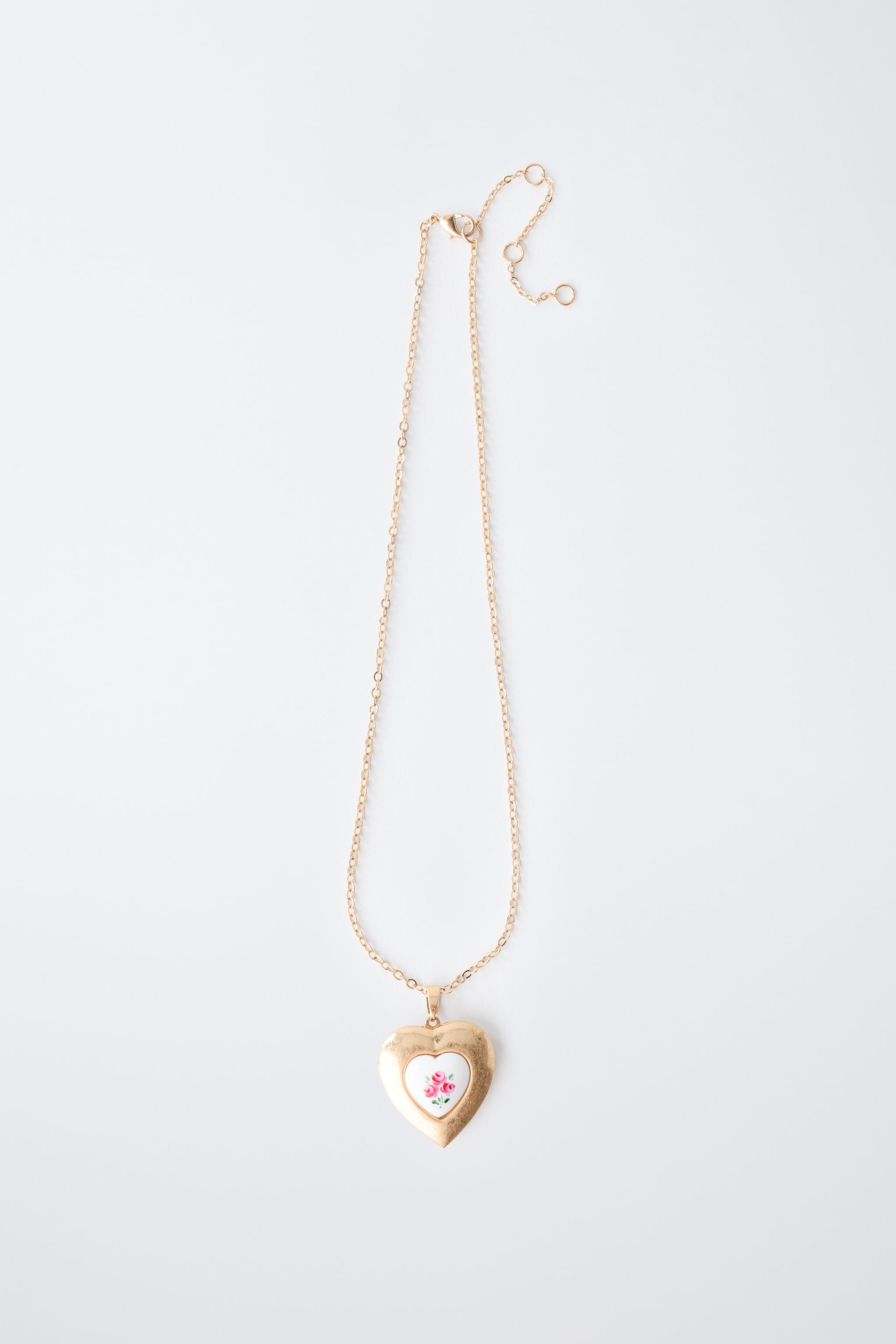 Детские аксессуары Zara HEART PENDANT NECKLACE — фото 4
