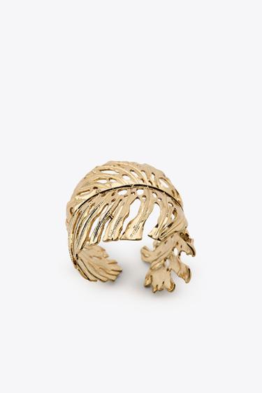 LEAF CUFF BRACELET - Golden by Zara - Image 4