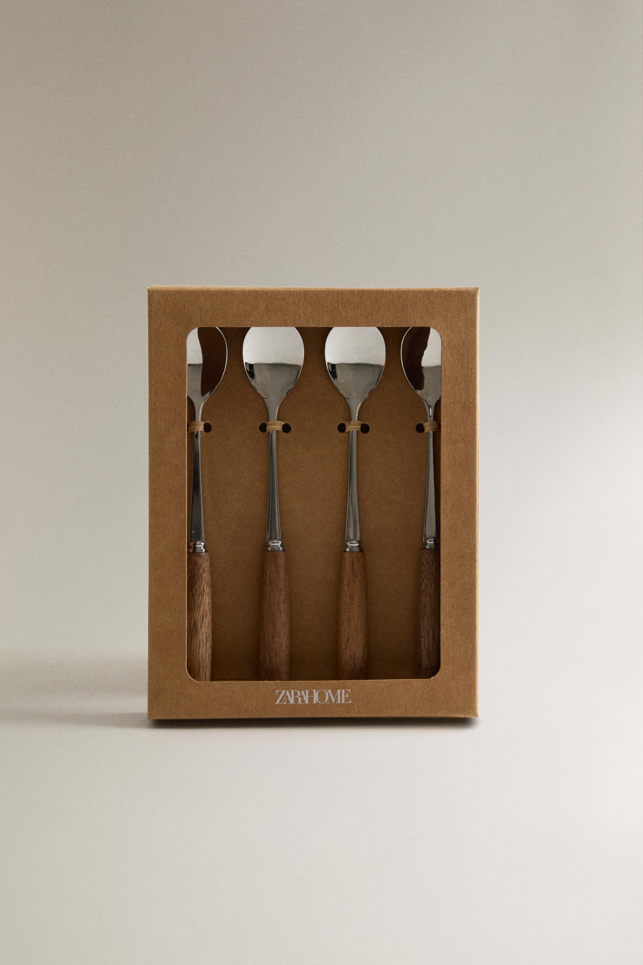 PACK OF WOODEN TEASPOONS (PACK OF 4)