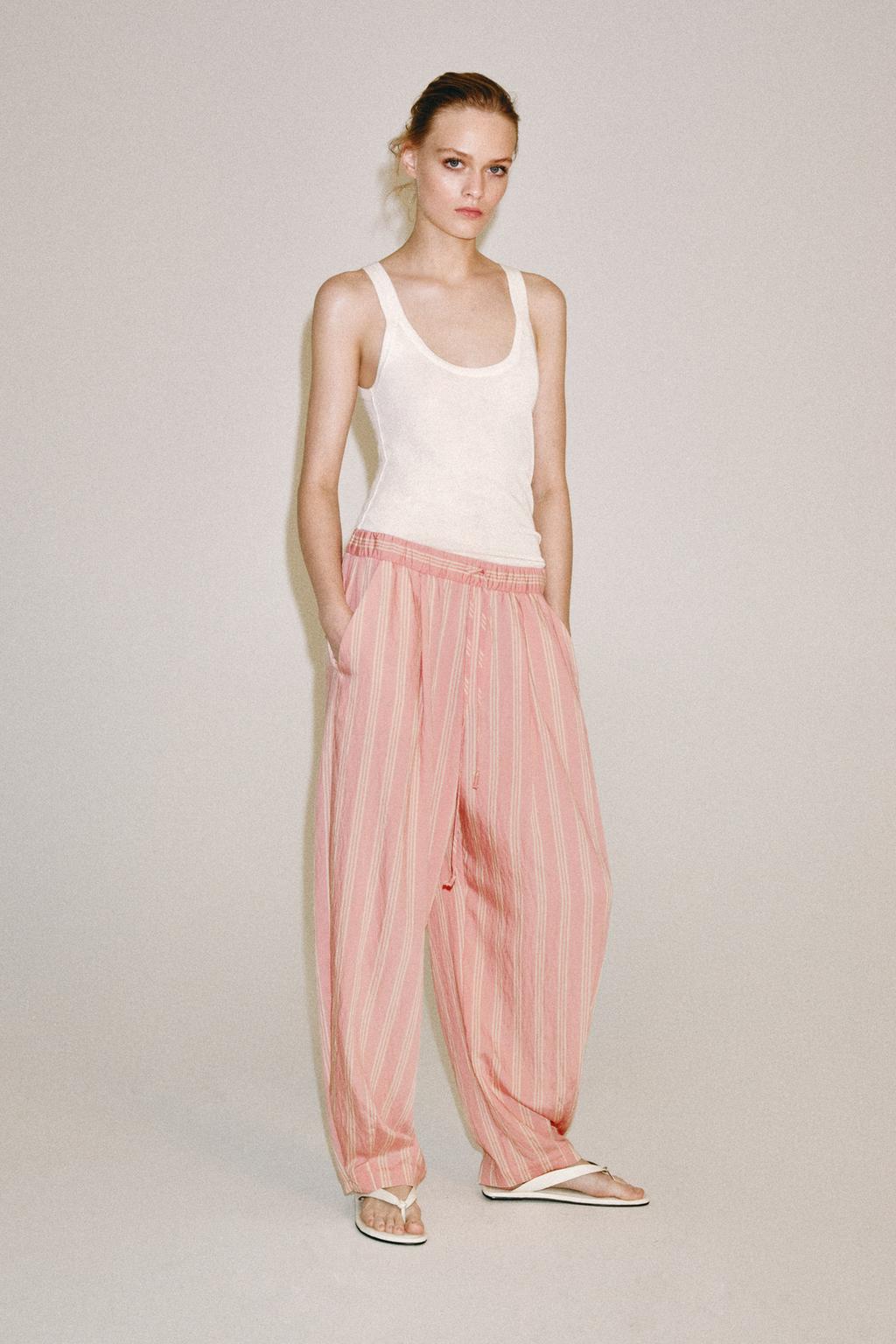 ZW Collection Striped Balloon Pants