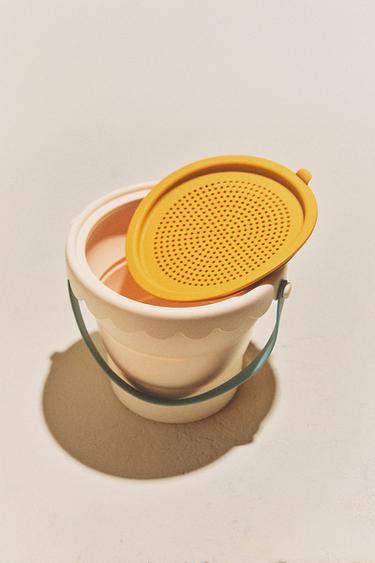 KIDS' SILICONE BEACH BUCKET TOY - Yellow by Zara