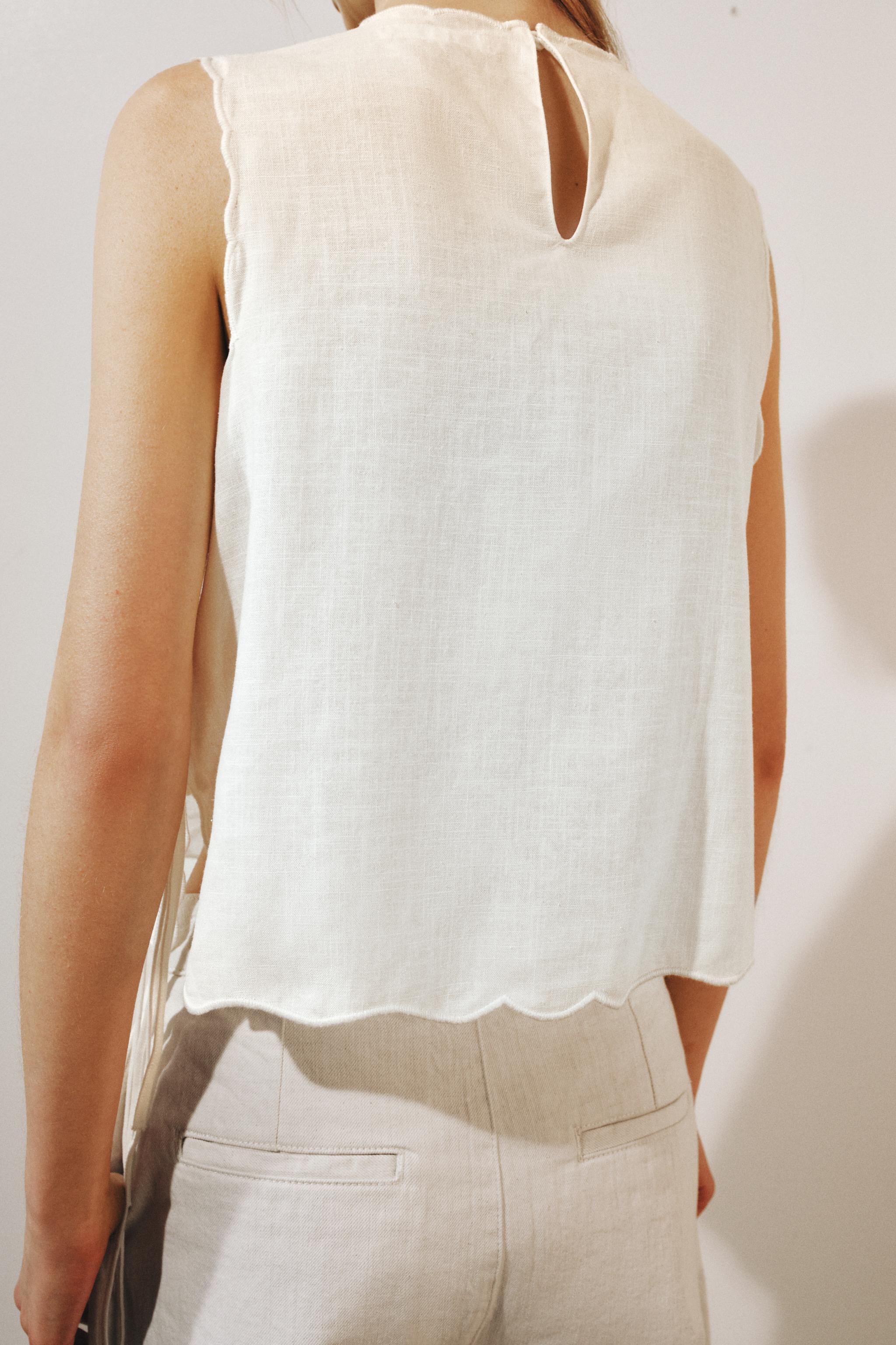 Zara ZW COLLECTION İŞLEMELİ BLUZ görsel 3