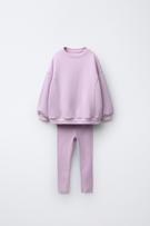 WAFFLE DETAIL SWEATSHIRT