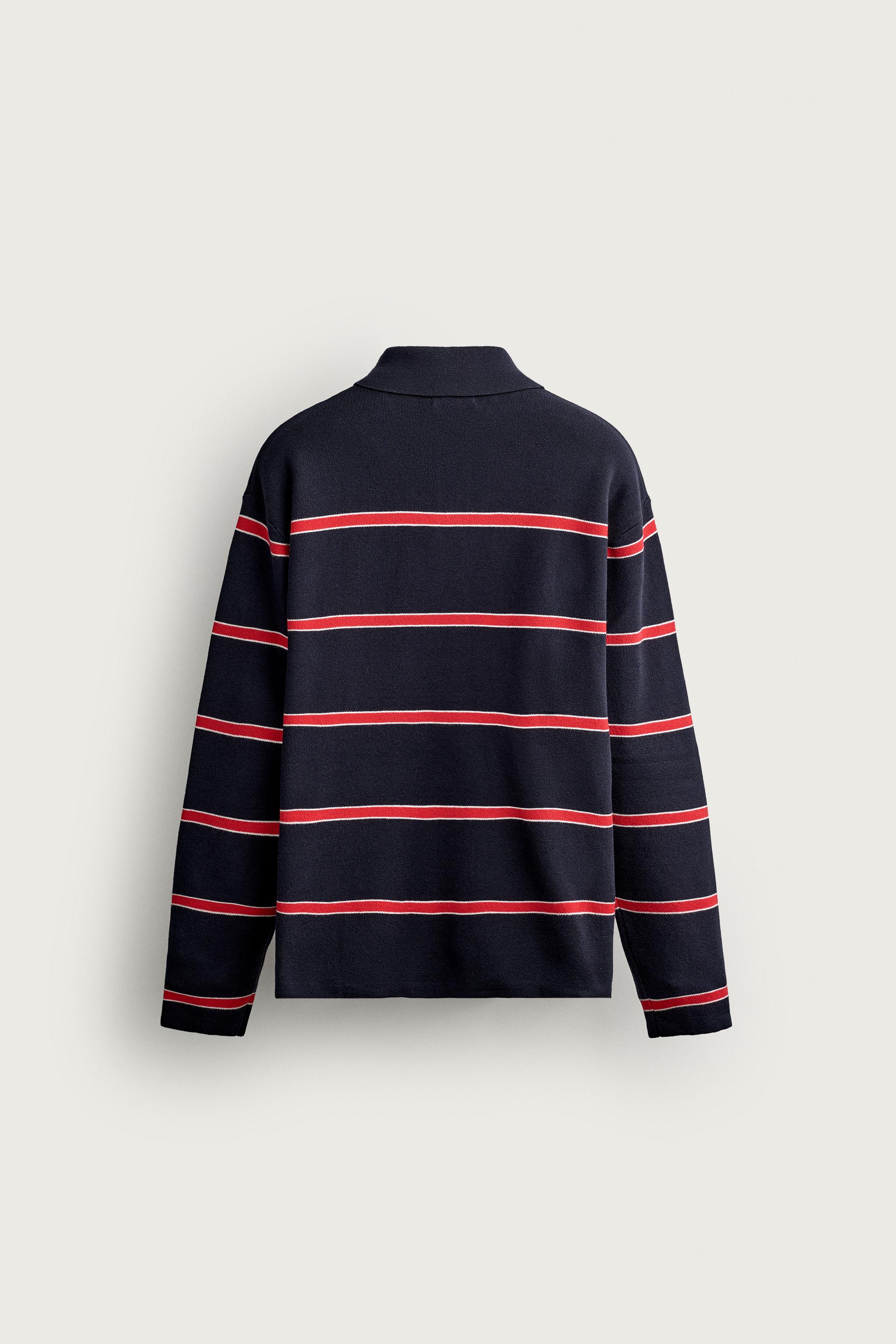 SOFT KNIT POLO — Red / Navy
