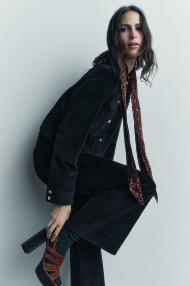 PANTALÓN PANA ZW COLLECTION - Negro de Zara