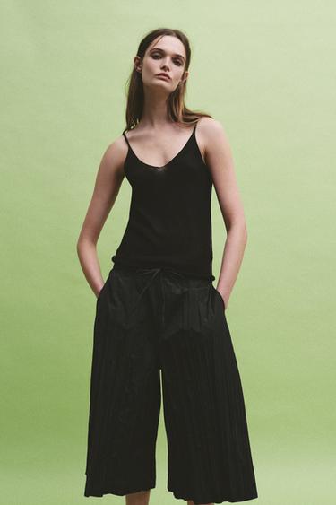 BERMUDA PLISSÉE ZW COLLECTION - Noir de Zara - Image 6