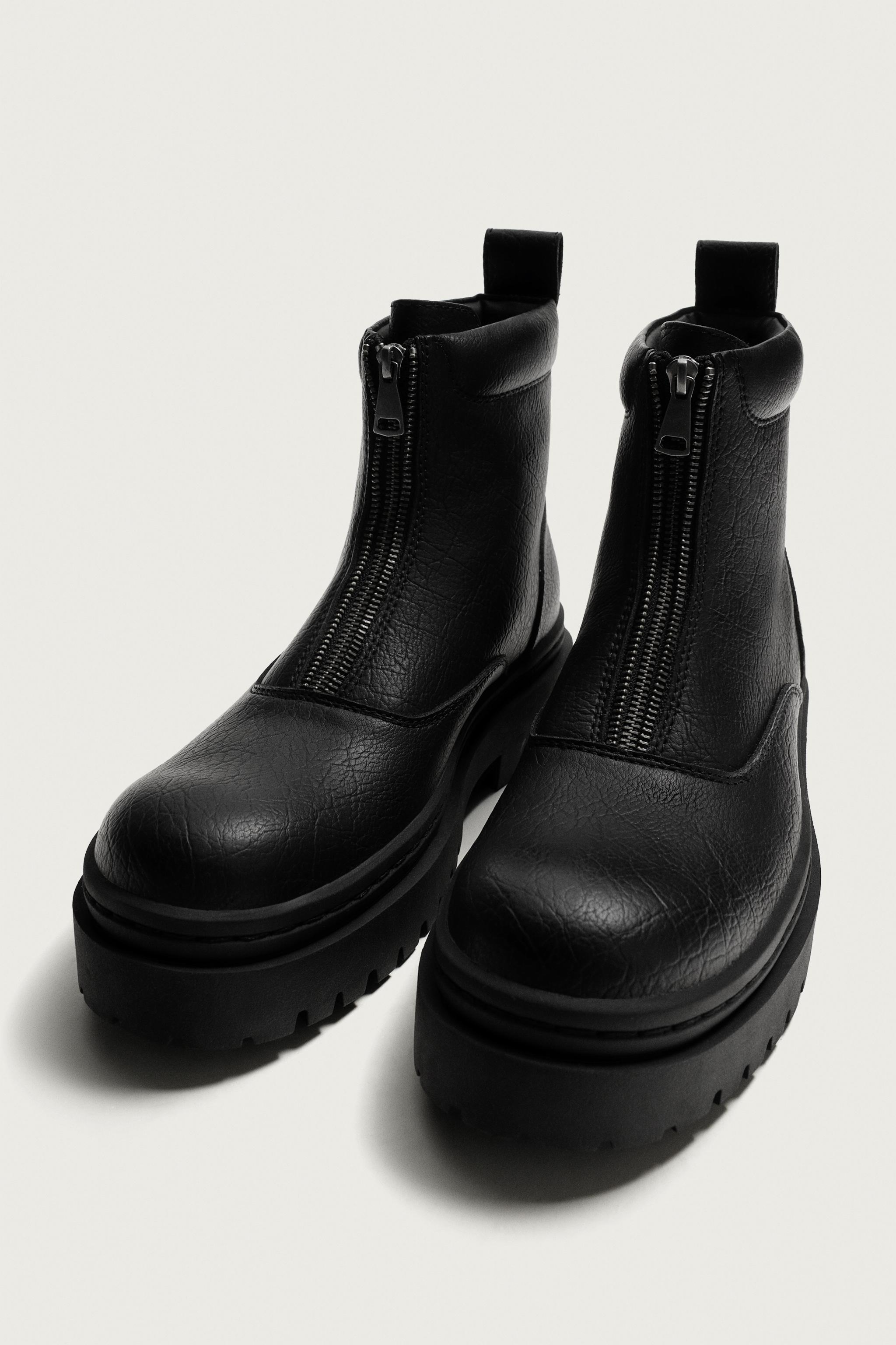 ジッパーブーツ - ブラック | ZARA Japan / 日本