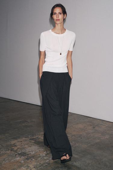 ZW COLLECTION PINSTRIPE TROUSERS - striped by Zara