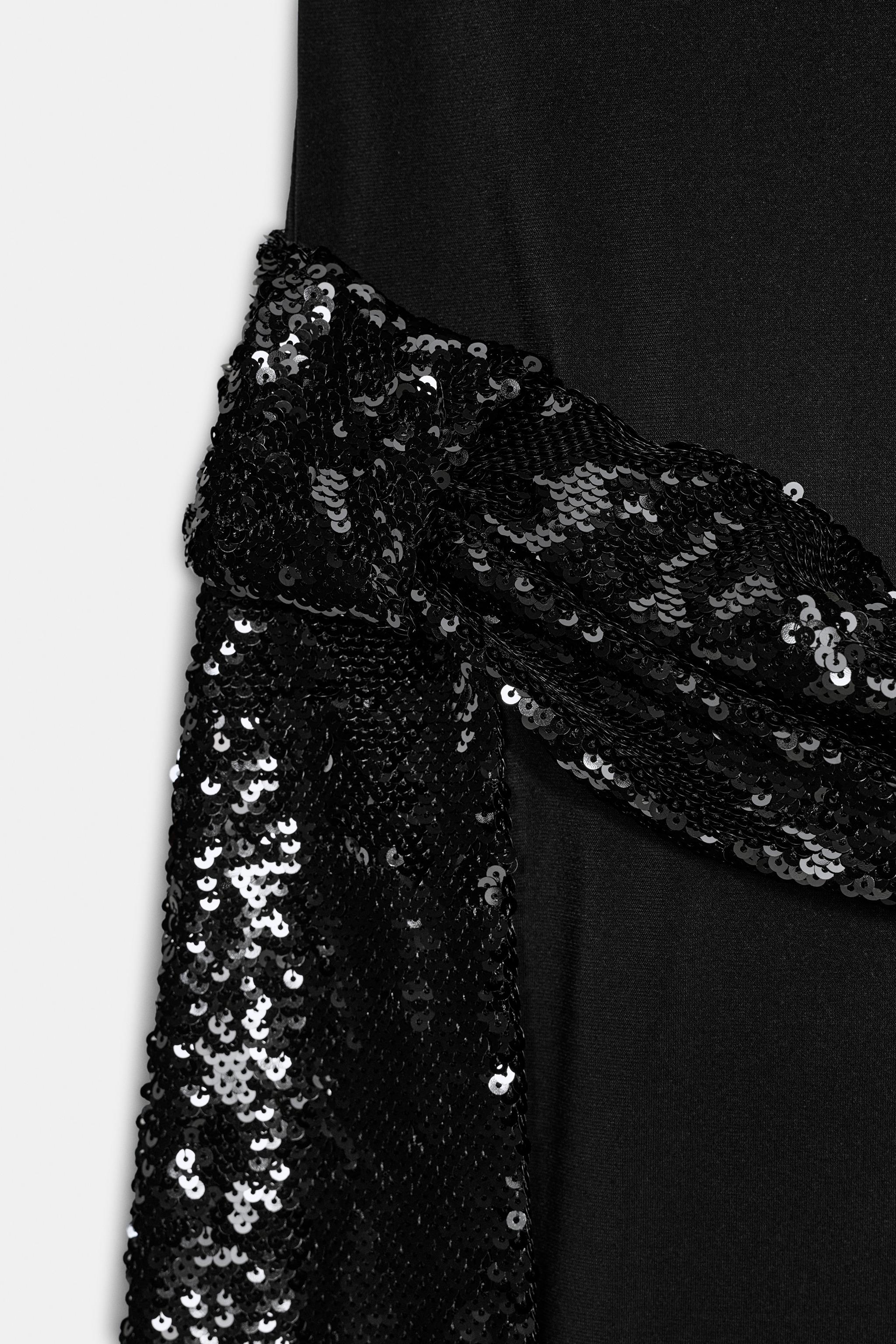 ROBE MIDI CEINTURE PAILLETTES