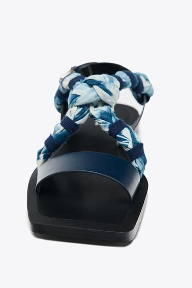 FLAT STRAPPY SLIDER SANDALS X FANGLU LIN - Multicoloured by Zara - Image 4