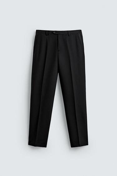 Zaras KOSTYMBYXA 100% ULL - Svart