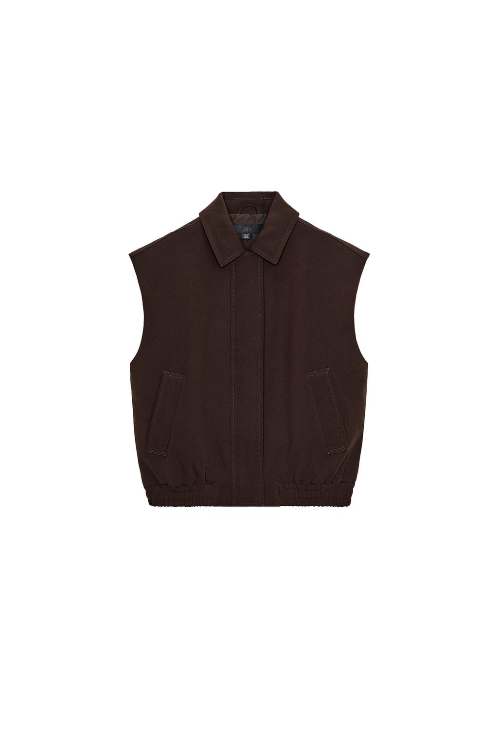 ELASTIC HEM SHOULDER PAD VEST - image 3