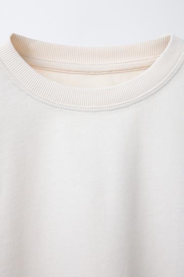 PLAIN HEAVY WEIGHT T-SHIRT - Ecru by Zara - Image 2