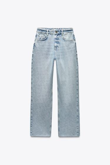 JEANS Z1975 STRAIGHT MIT HOHEM BUND - Hellblau von Zara