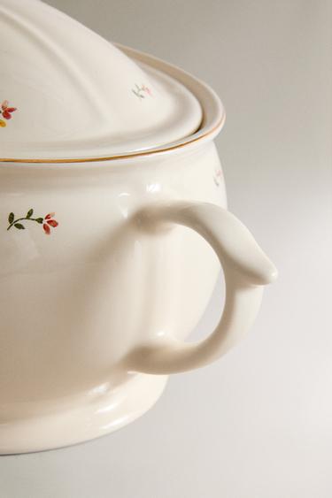FLORAL PORCELAIN TUREEN - Cream by Zara - Image 5