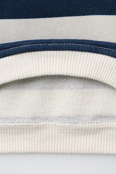 SWEAT À RAYURES ET PIÈCE LION - Bleu marine / Blanc de Zara - Image 3