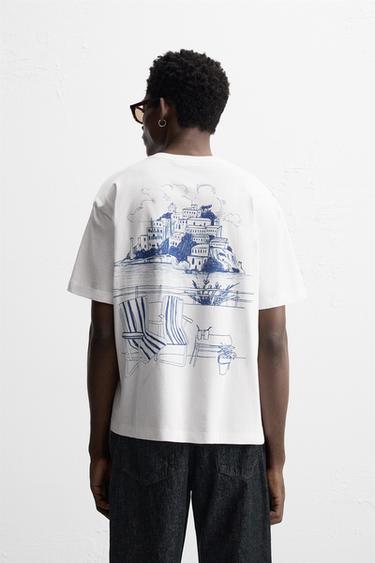 T-SHIRT IMPRIMÉS COMBINÉS - Blanc de Zara - Image 2