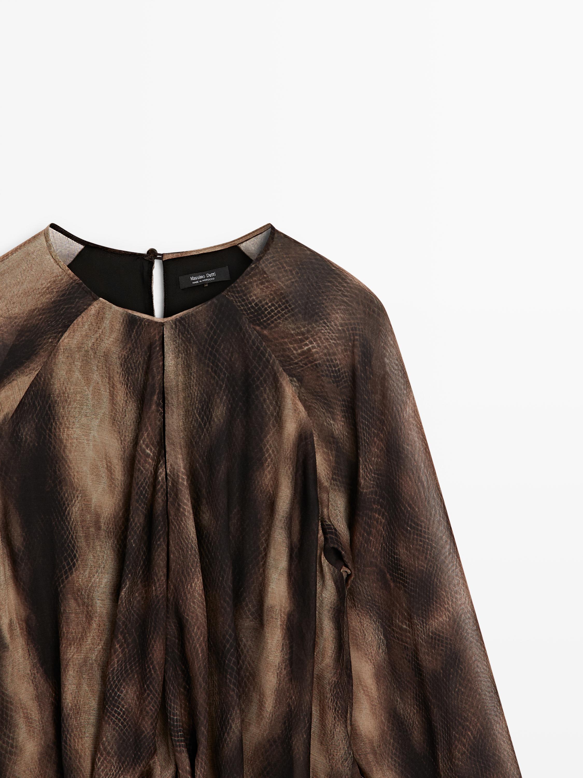 Robe fluide à imprimé animal