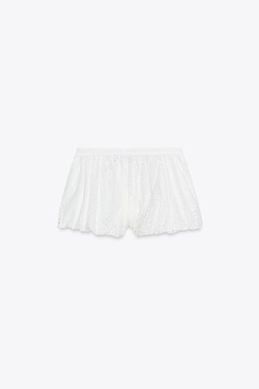 BERMUDA BALLOON BRODÉ ZW COLLECTION - Blanc de Zara - Image 5
