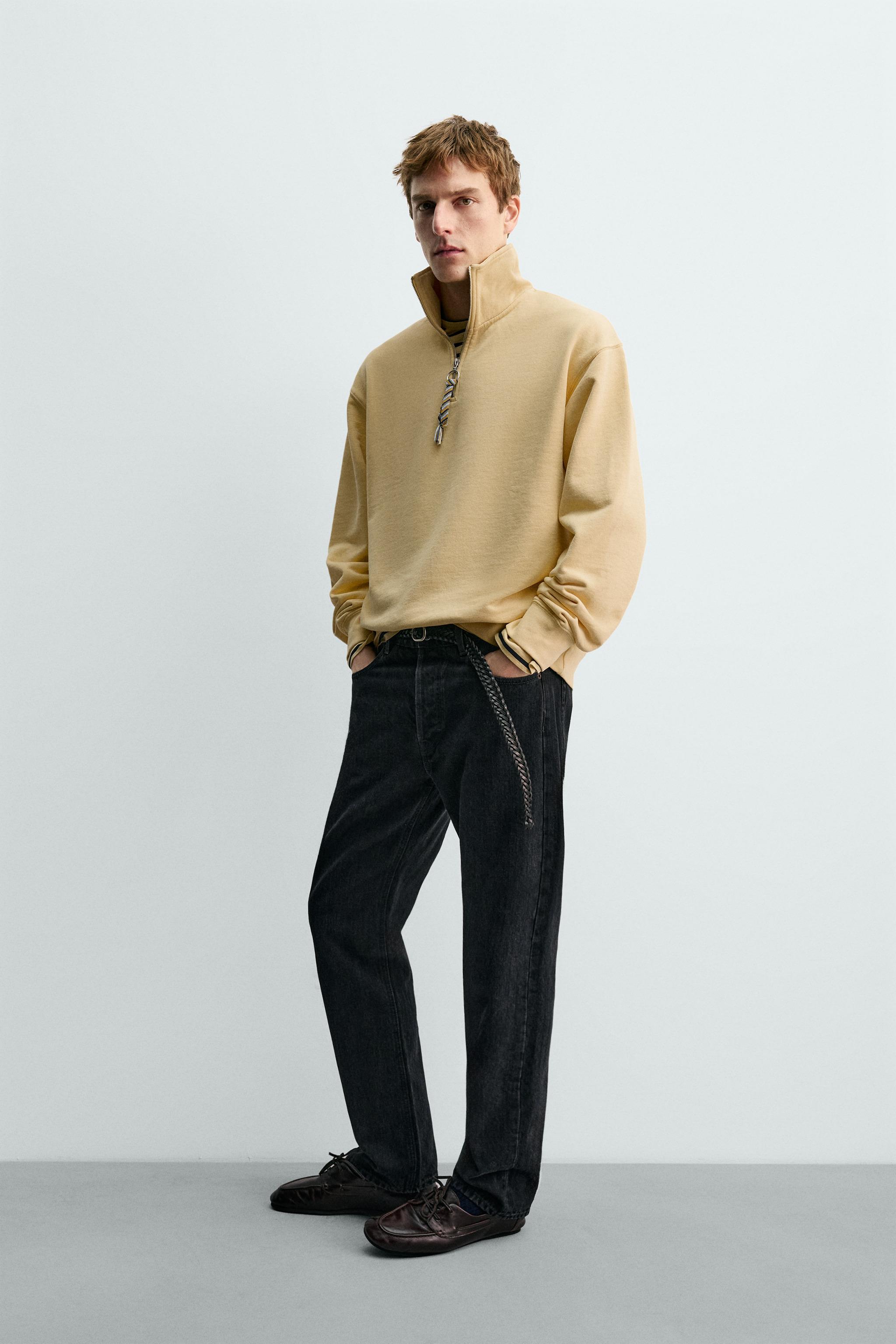 AARON LEVINE X ZARA BANTLI FERMUARLI YAKA SWEATSHIRT - Sarı | ZARA