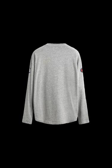 T-SHIRT MIT CHAMPION®-PRINT X ZARA - Grau meliert von Zara