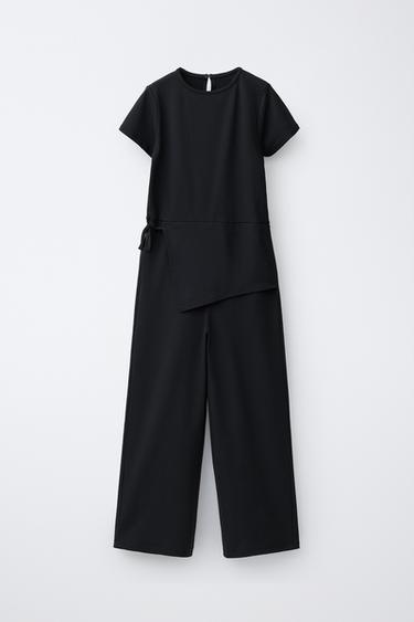 ДЛИННЫЙ КОМБИНЕЗОН С ШАРФОМ — ЧЕРНЫЙ от Zara