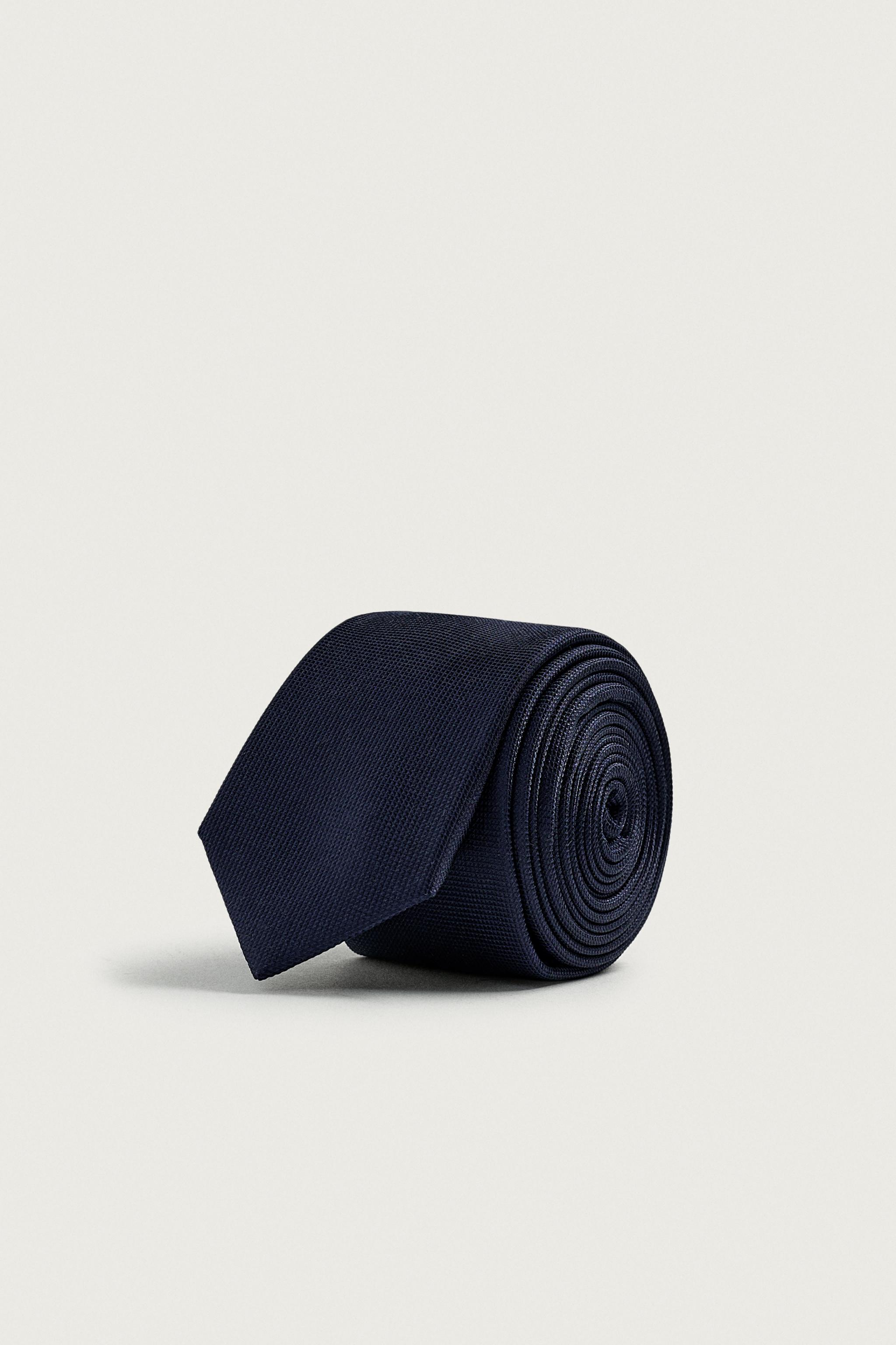 Мужские аксессуары Zara 100% SILK SLIM TIE — фото 2