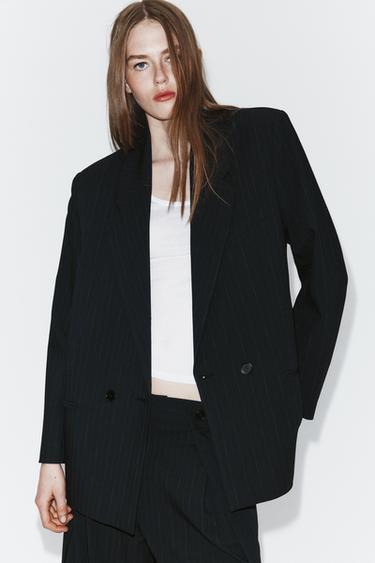 BLAZER OVERSIZE RAYA DIPLOMÁTICA - Marino / Blanco de Zara