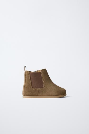 SPLIT SUEDE BAREFOOT BOOTS - Brown by Zara