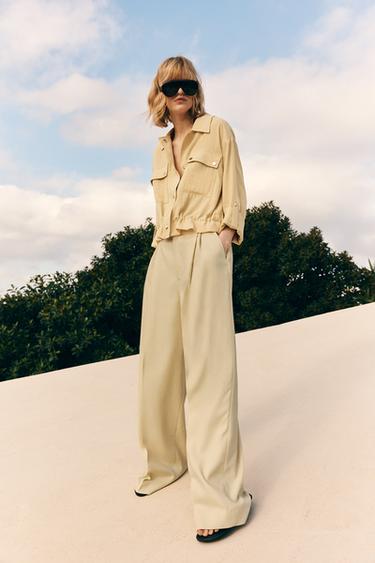 Zara POCKET JACKET - Mustard