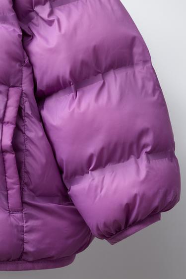 DOUDOUNE LÉGÈRE À CAPUCHE - Mauve foncé de Zara - Image 5