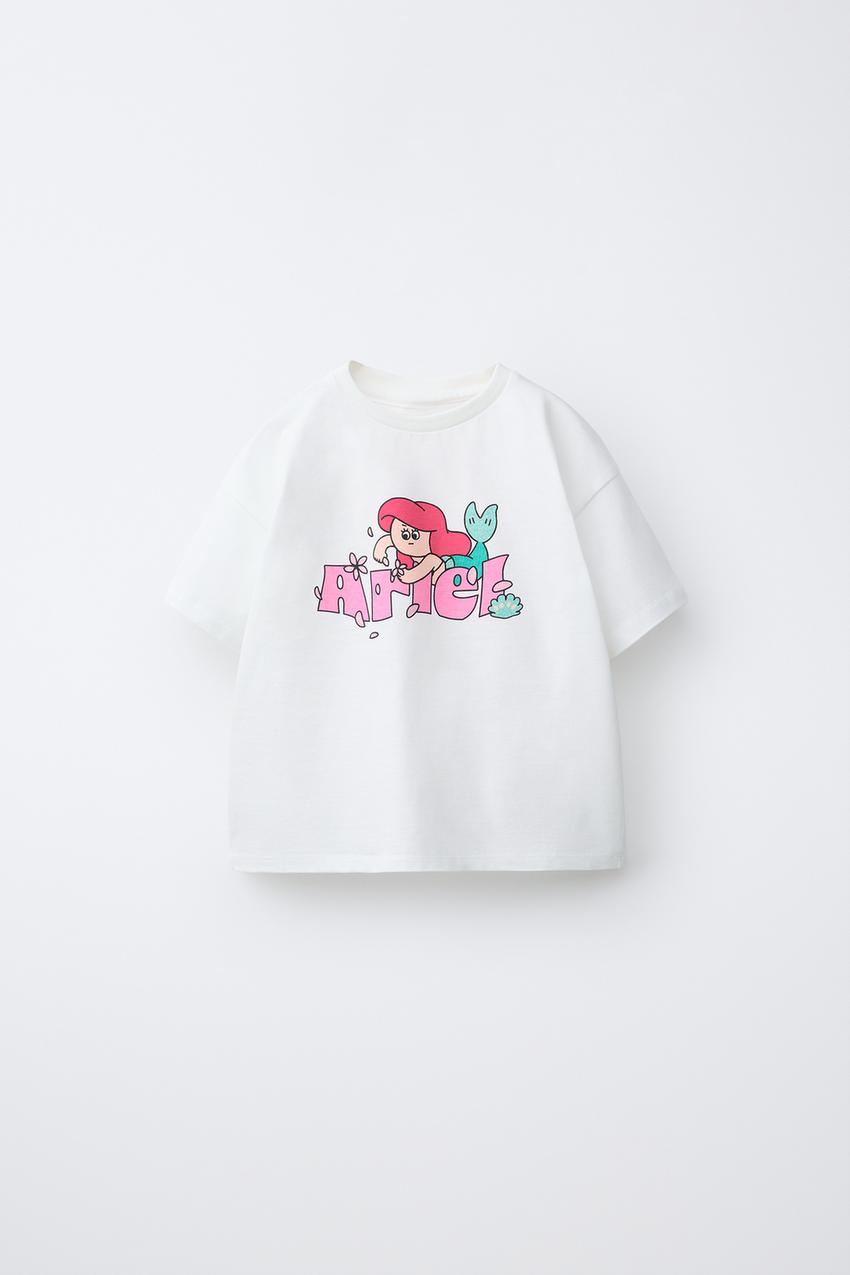 ARIEL PRINCESSES © DISNEY PRINT T-SHIRT - White | ZARA United States