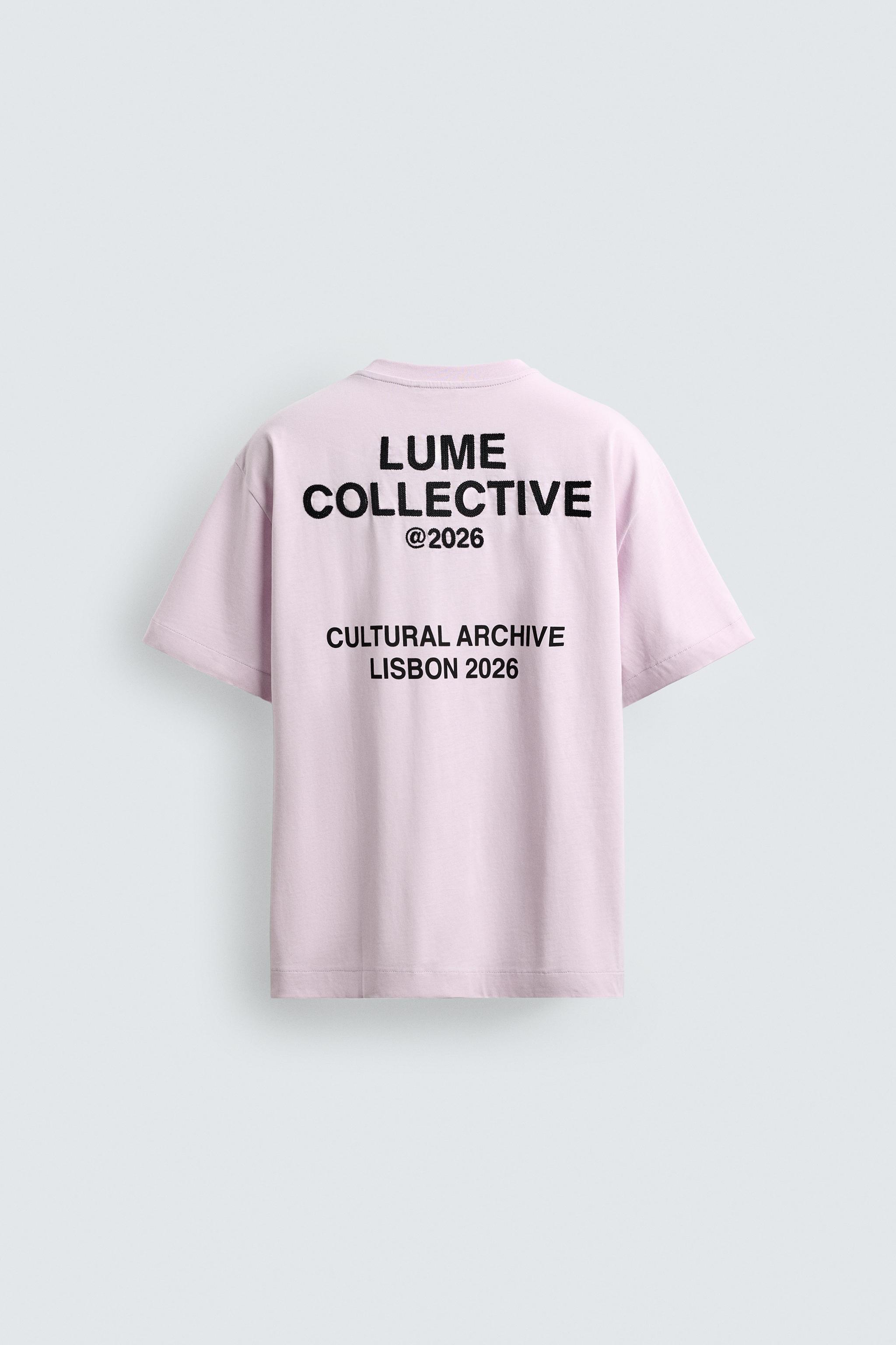 COMBINED EMBROIDERED PRINT T-SHIRT - lavender-white | ZARA United
