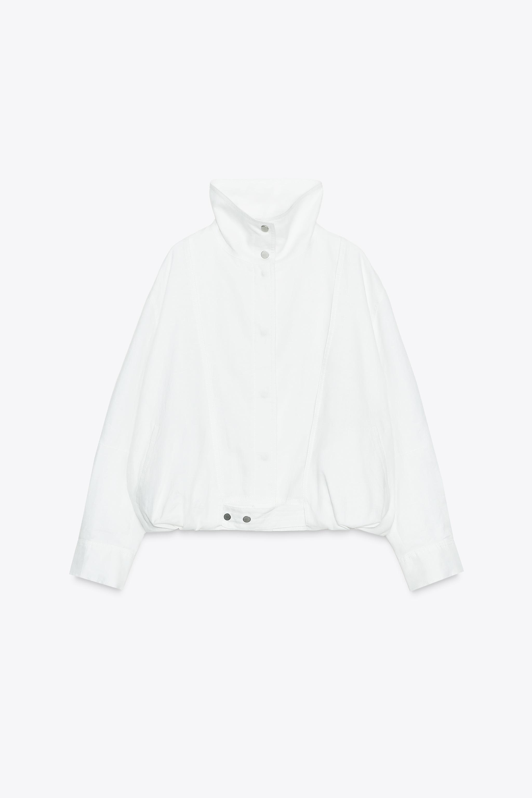 ZARA【NEW】100% LINEN BOMBER JACKET ZW COLLECTION 100% LINEN BOMBER JACKET ZW COLLECTION - White | ZARA United