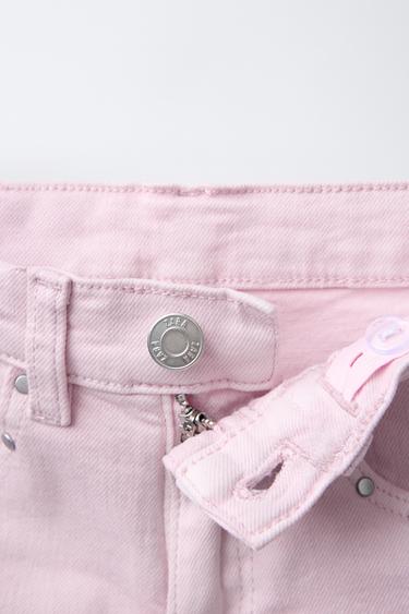 STUDDED DENIM BERMUDA SHORTS - Pink by Zara - Image 2