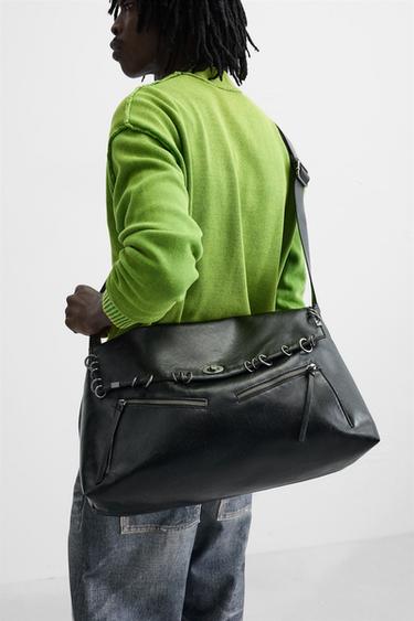 BOLSO OMBRO ARANDELAS - Negro de Zara - Imaxe 0