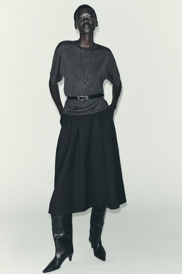 Zara MIDI LAYER SKIRT - Black - Image 0