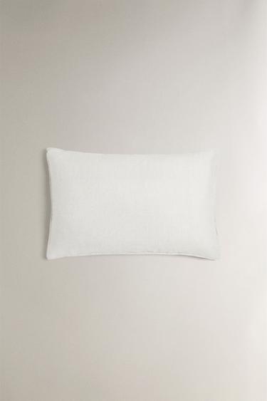 WASHED LINEN PILLOWCASE (160 GxM²) - White by Zara - Image 3