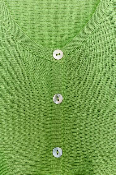 KNIT PEPLUM TOP - Light green by Zara - Image 7