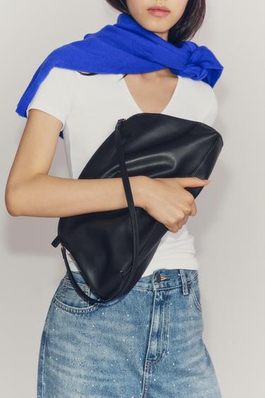 LEATHER CLUTCH BAG — Black 1
