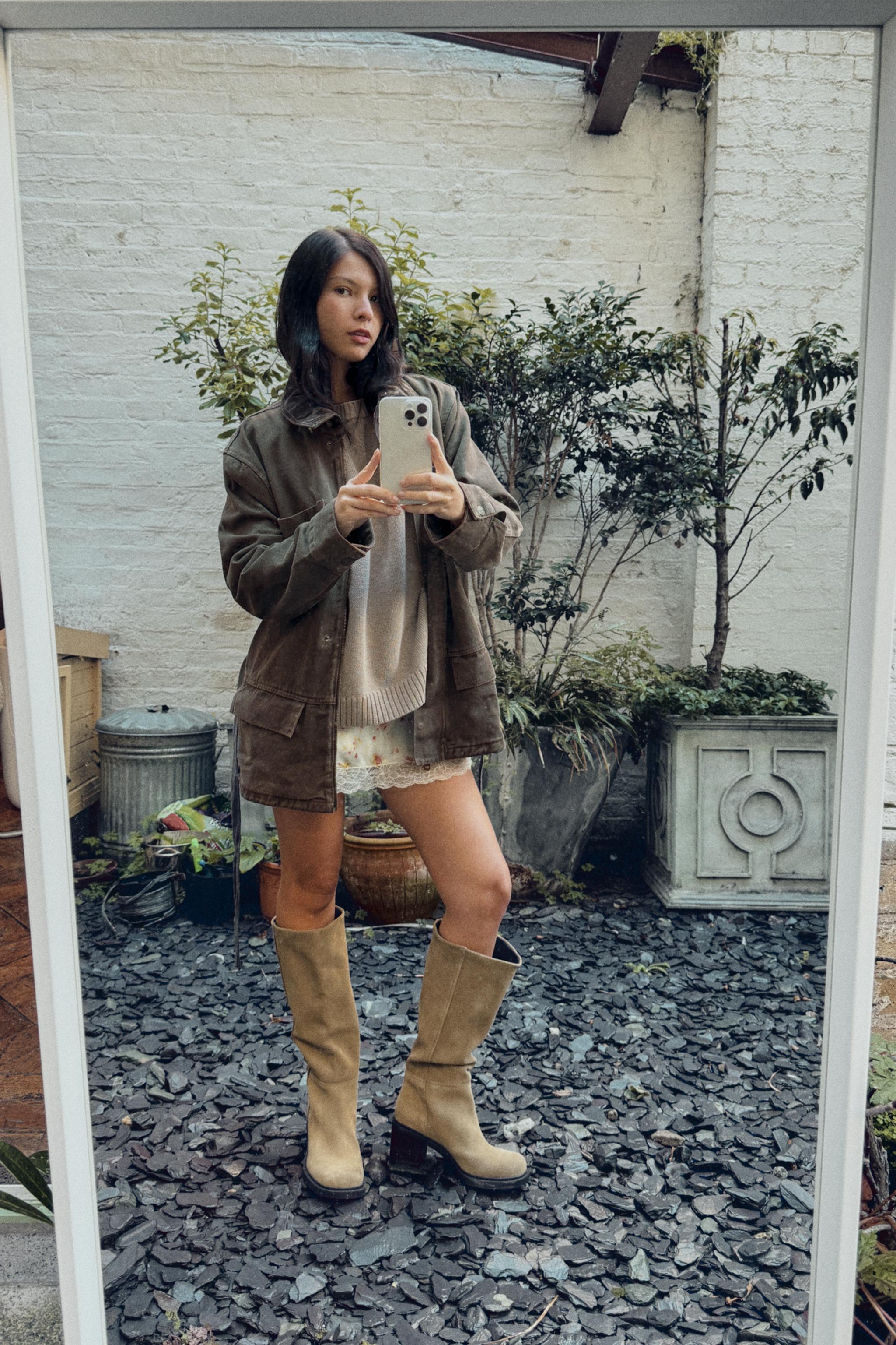 コーデュロイネックジャケット - ブラウン | ZARA Japan / 日本