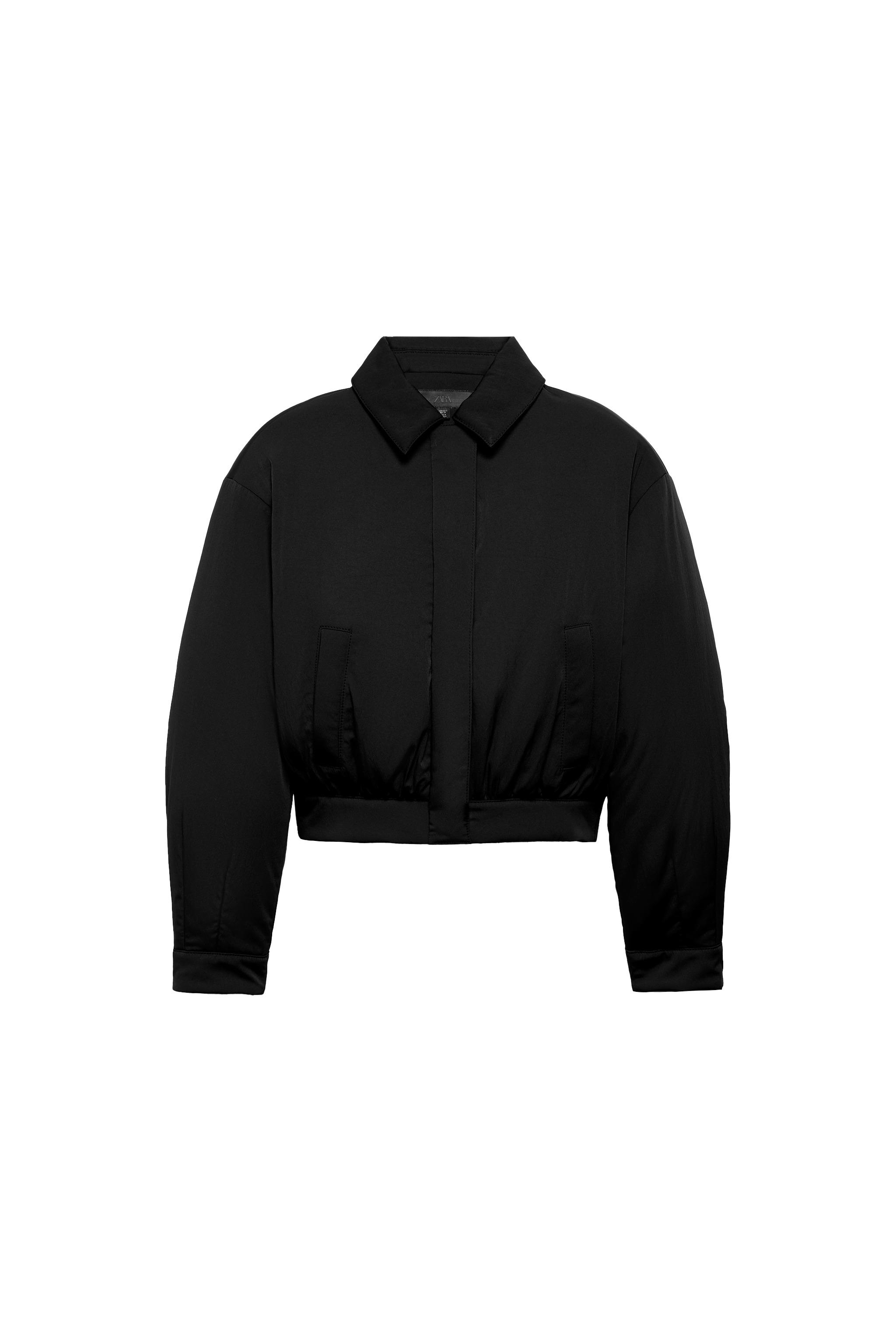 ショートパフジャケット - ブラック | ZARA Japan / 日本