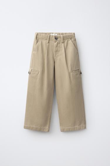 RELAXED-FIT CARGO TROUSERS - Sand by Zara