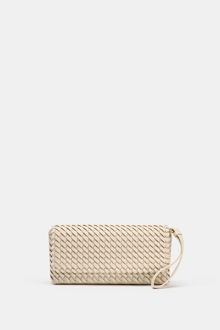 BRAIDED BAG Ecru ZARA Australia