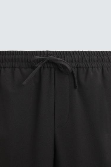 PANTALON JOGGER À TAILLE CONFORTABLE - Noir de Zara - Image 8