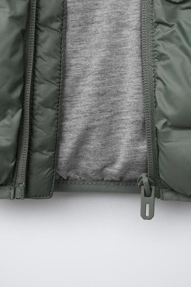 WATER-REPELLENT LIGHTWEIGHT HOODIE GILET - Khaki by Zara - Image 6