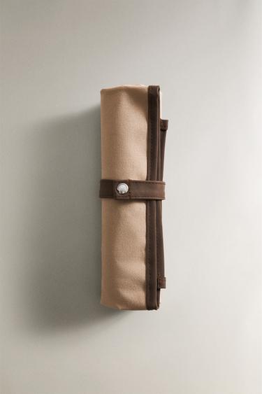 COTTON GARDEN PLANT MAT - ecru/khaki by Zara